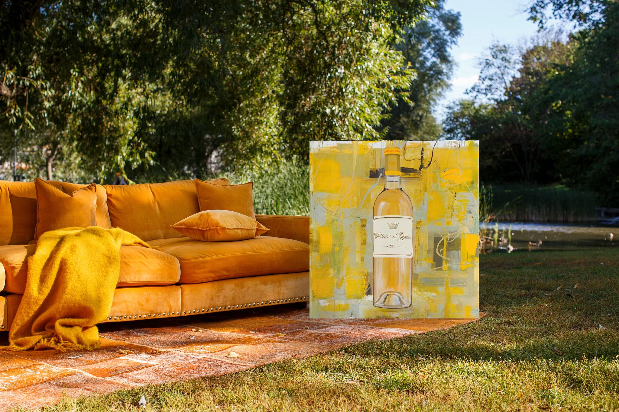 CHÂTEAU D'YQUEM - ORIGINAL PAINTING ON CANVAS