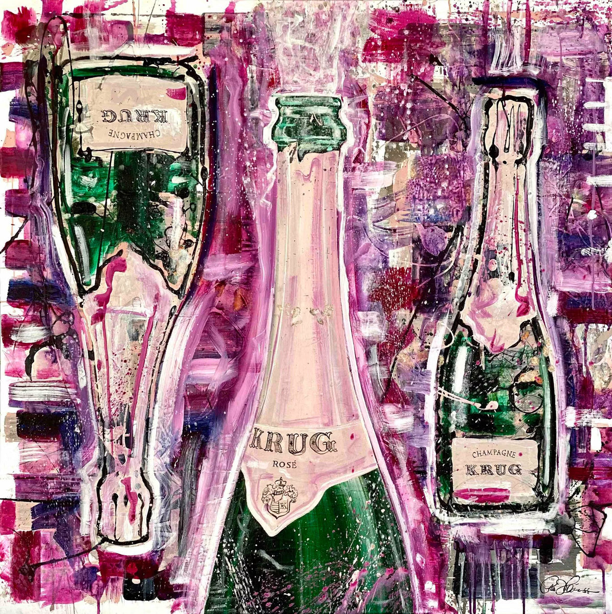 KRUG ROSÉ - ORIGINAL PAINTING ON CANVAS