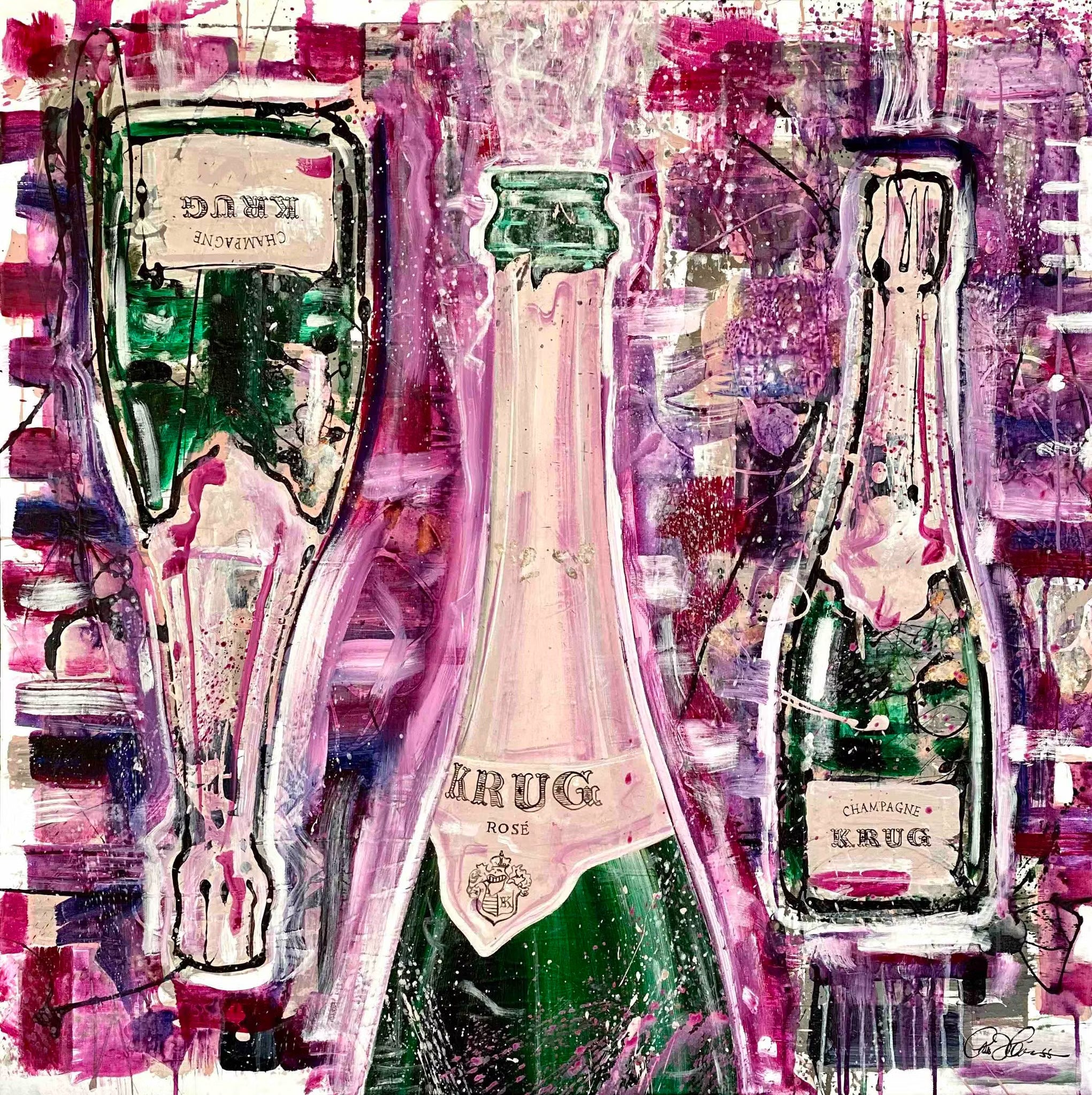 KRUG ROSÉ - ORIGINAL PAINTING ON CANVAS