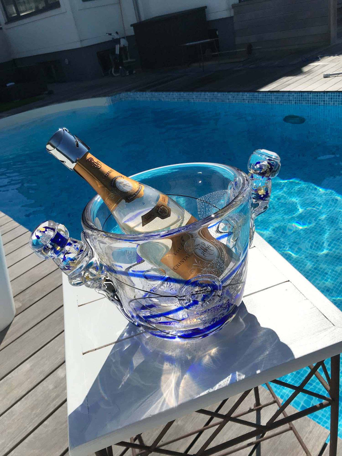 CHAMPAGNE VASE/SCULPTURE  / "CELEBRATE"