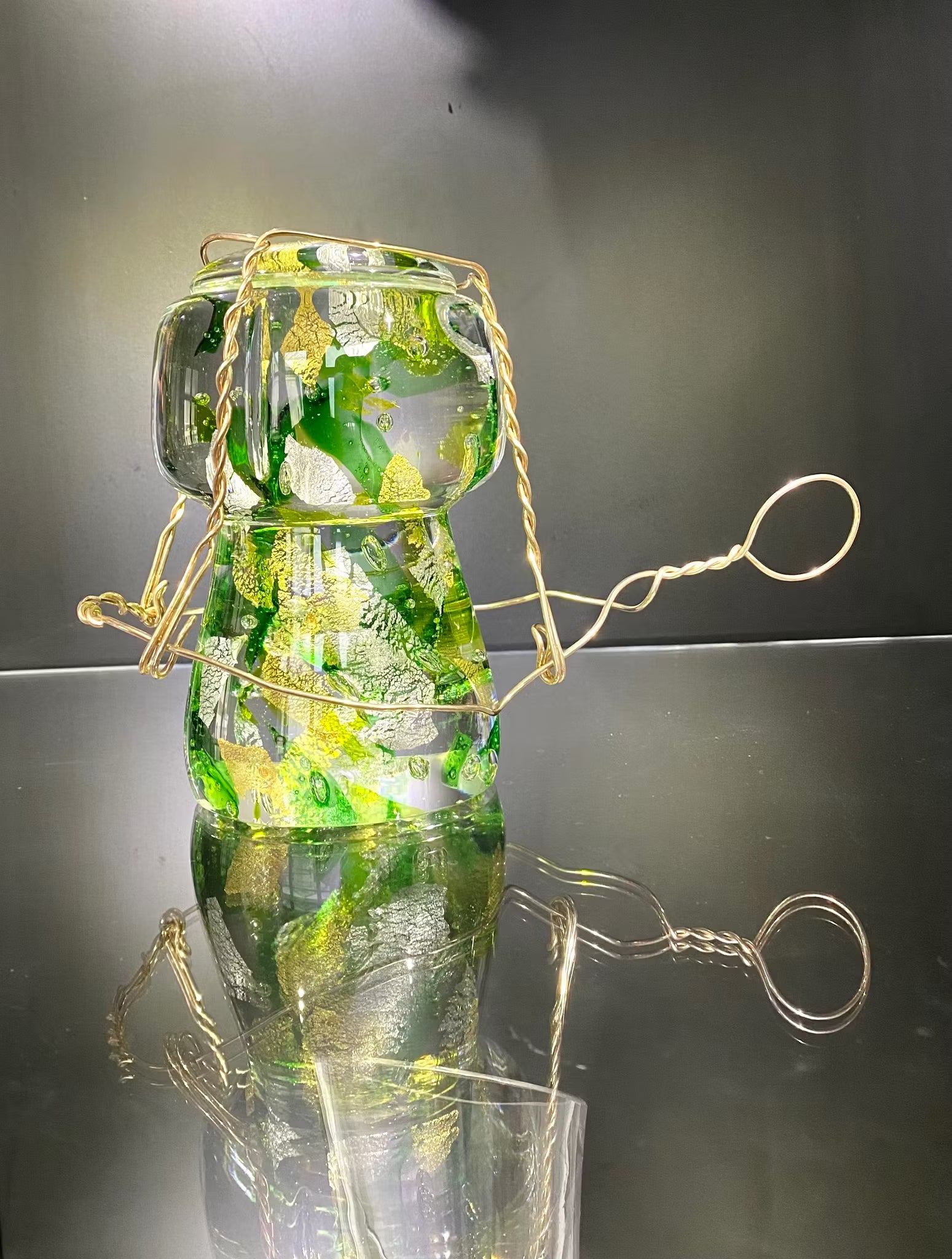 CHAMPAGNE CORK - CHRYSTAL SCULPTURE