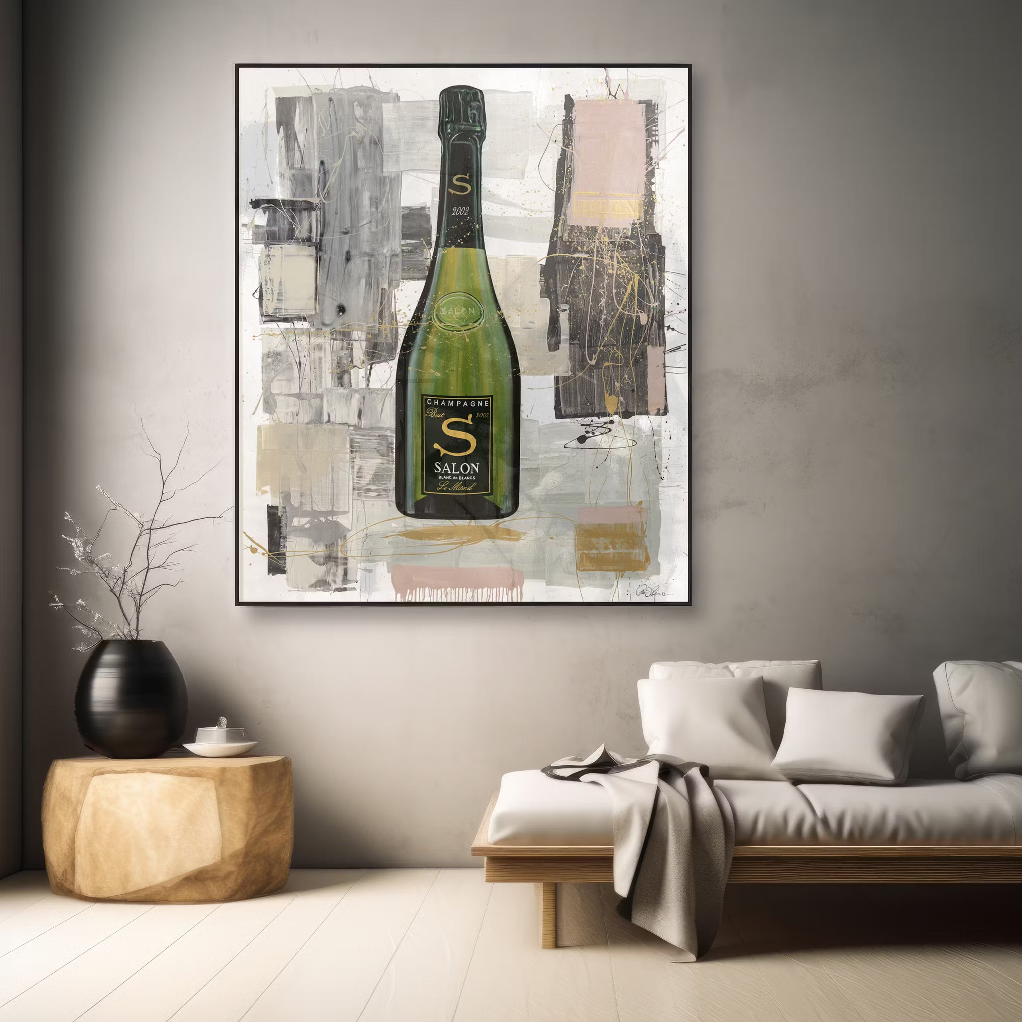 CHAMPAGNE SALON - ORIGINAL PAINTING ON CANVAS
