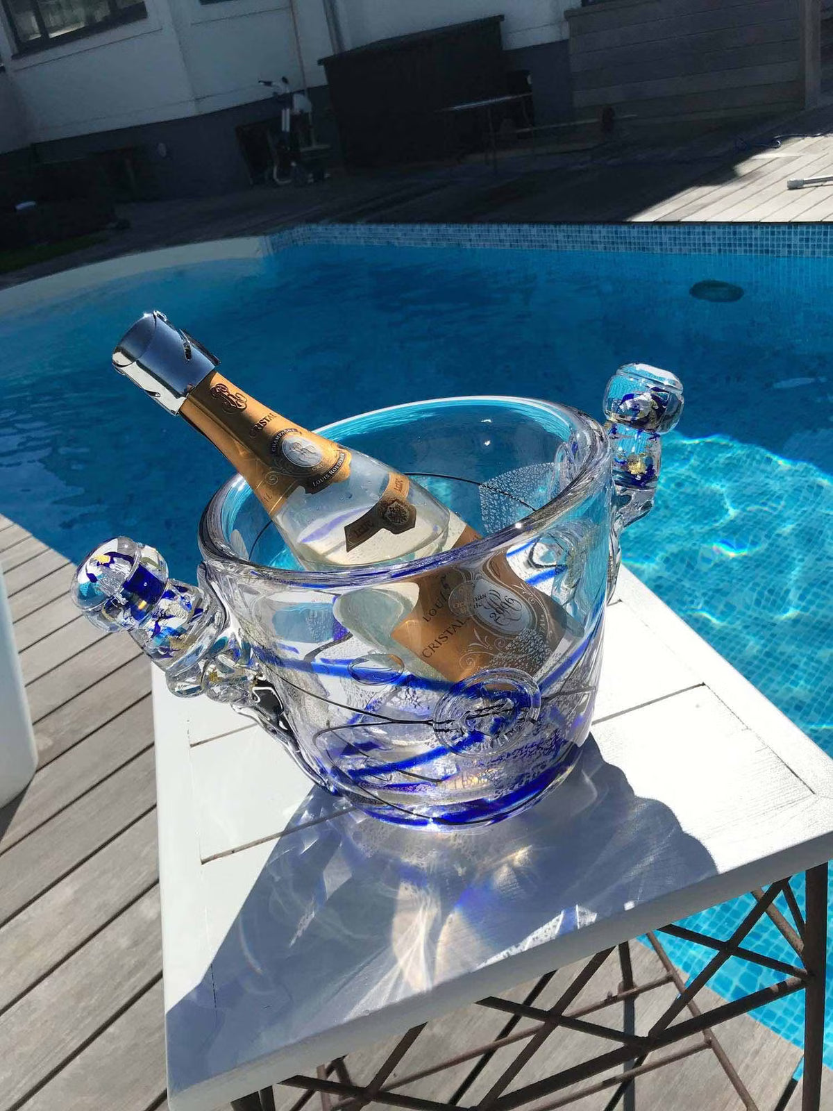 CHAMPAGNE VASE/SCULPTURE  / "CELEBRATE"