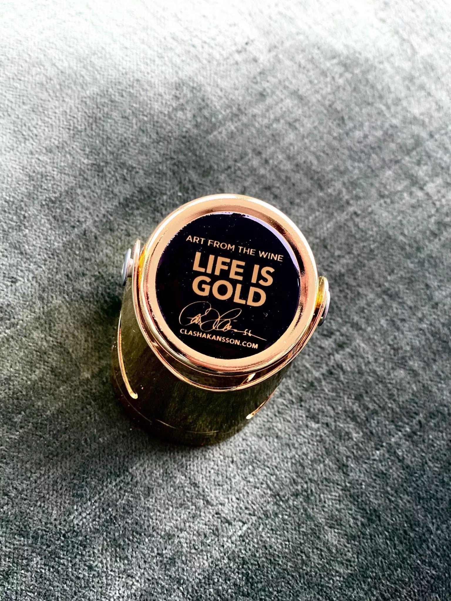 LIFE IS GOLD - CHAMPAGNE & WINE STOPPER